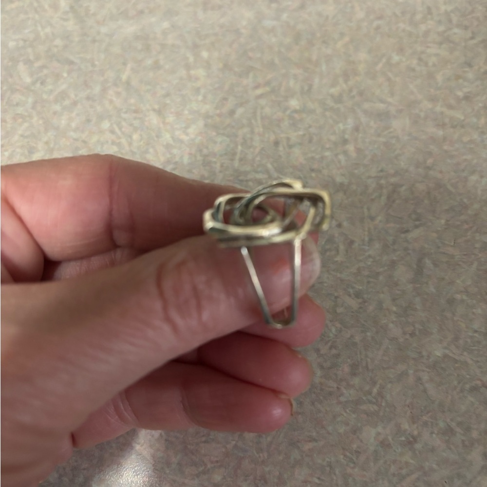 Elegant Silver Knot Ring